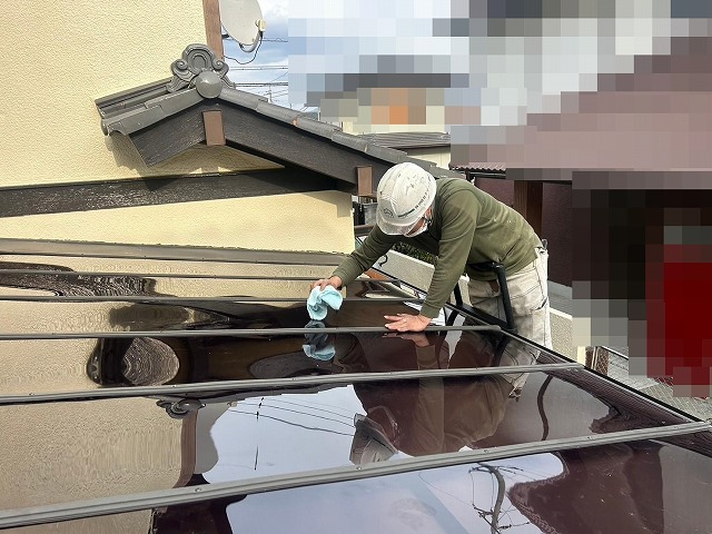 中央市　テラス屋根張り替え